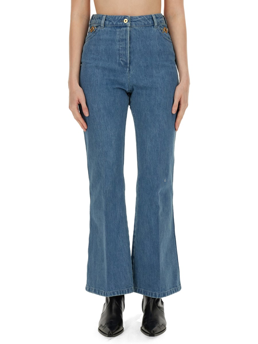 FLARE FIT COTTON DENIM JEANS by PATOU