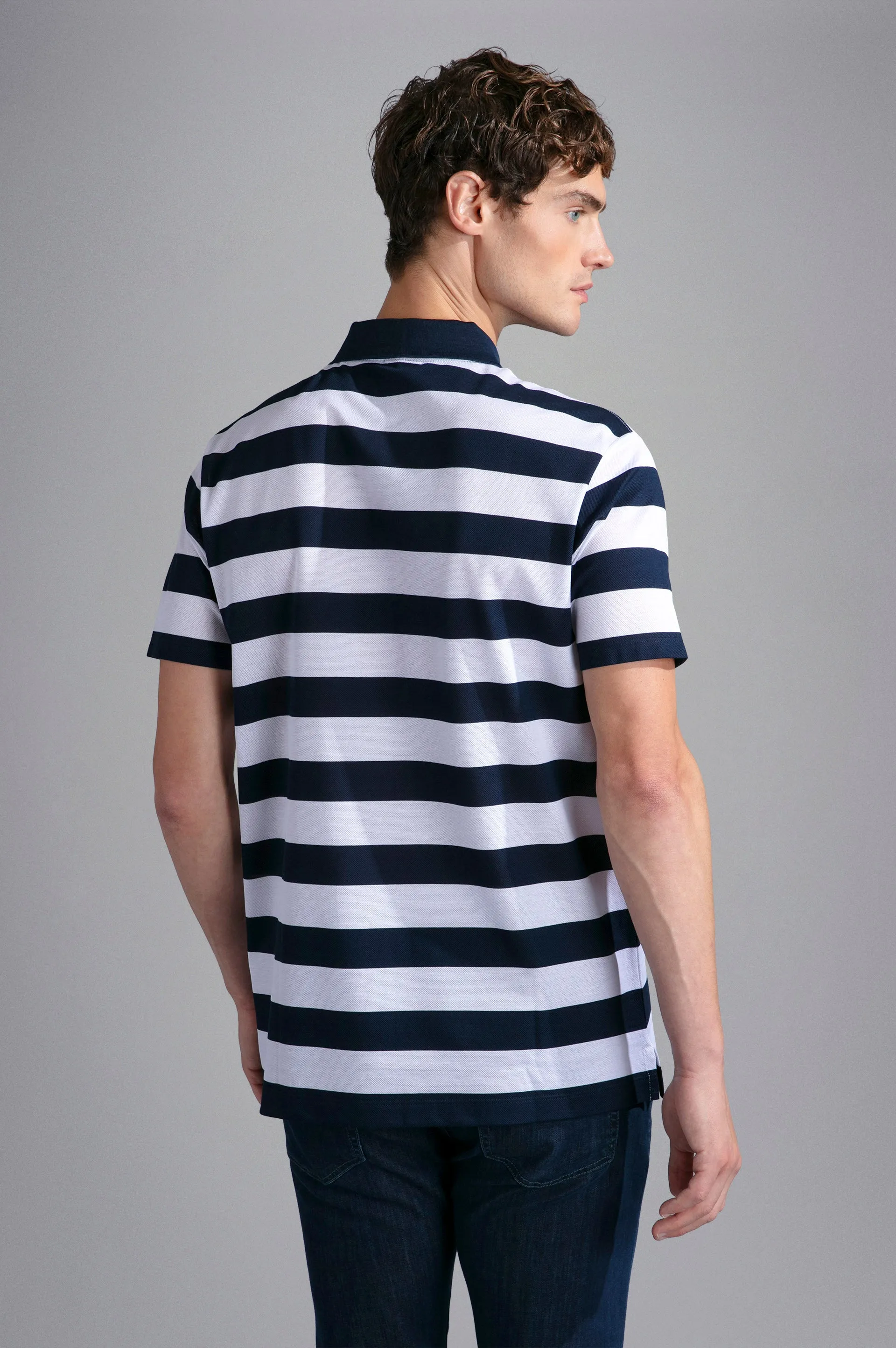 Paul & Shark Pique Cotton SS Polo Stripe