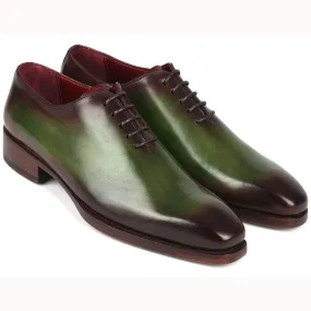 Green / Bordeaux Wholecut Oxfords by Paul Parkman