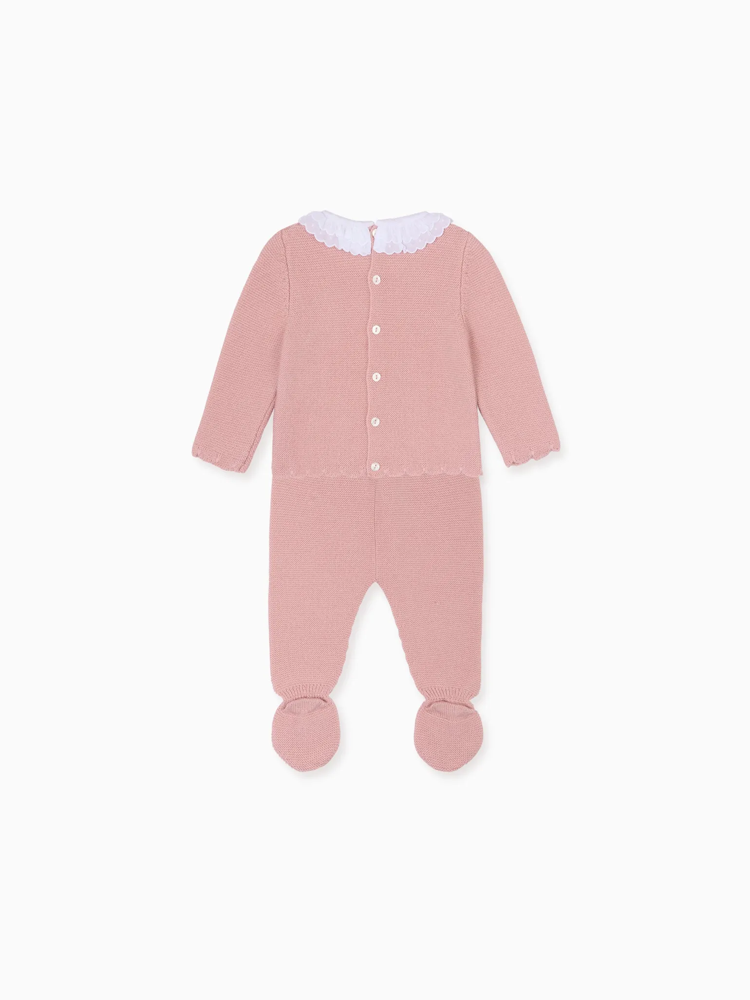 Pink Amaya Merino Baby Girl Knitted Set