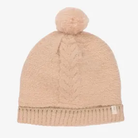 Pink Knitted Pom-Pom Hat