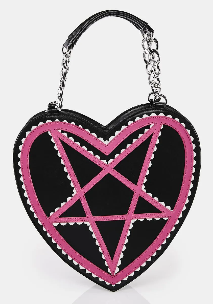 Pink Pentagram Heart Bag-