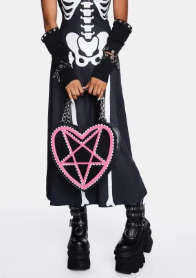 Pink Pentagram Heart Bag-