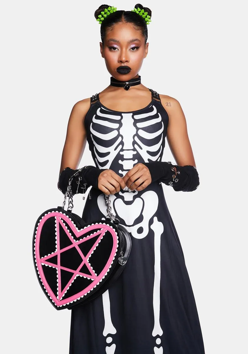 Pink Pentagram Heart Bag-