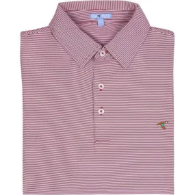 Pinstripe Performance Polo- Clay