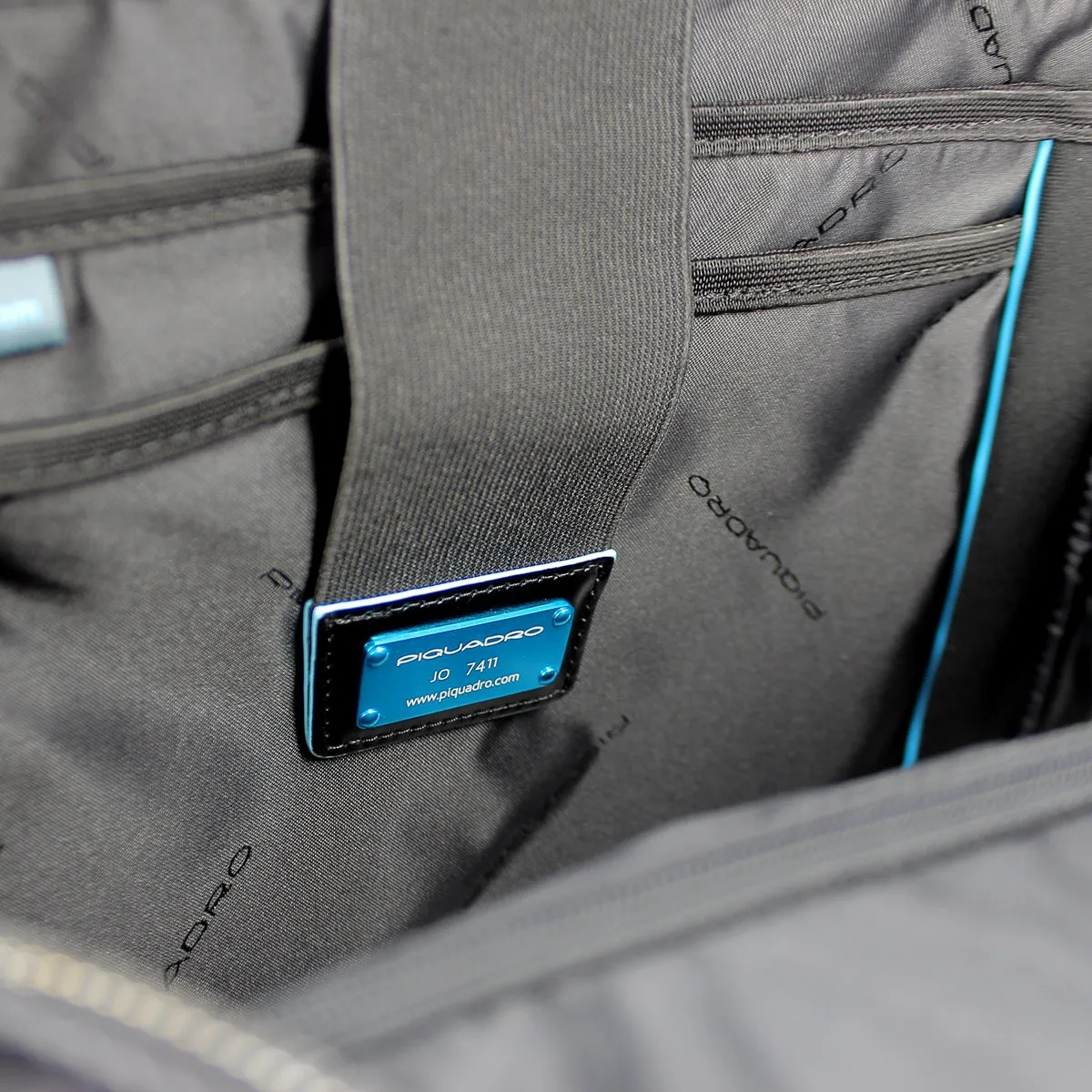 Piquadro Blue Square 15.6 Large Backpack with RFID Protection in Black