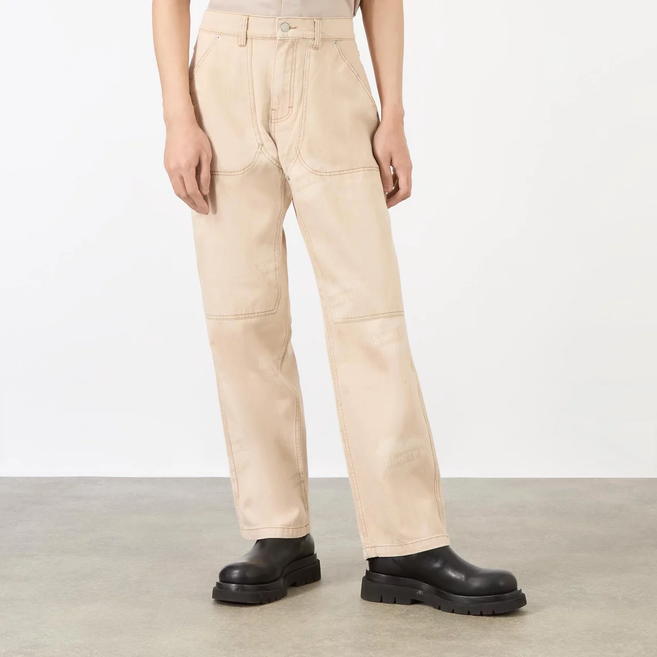 PLEASURES Heart Ultra Work Jeans - Beige