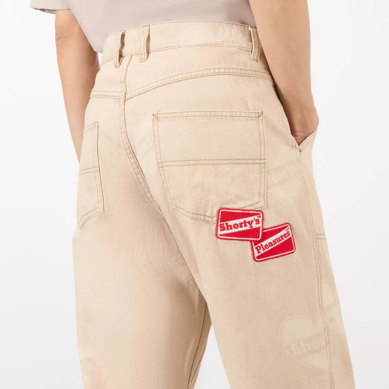 PLEASURES Heart Ultra Work Jeans - Beige