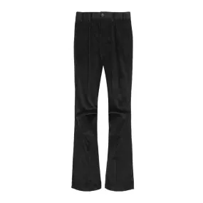 Pleated Corduroy Flared Trousers