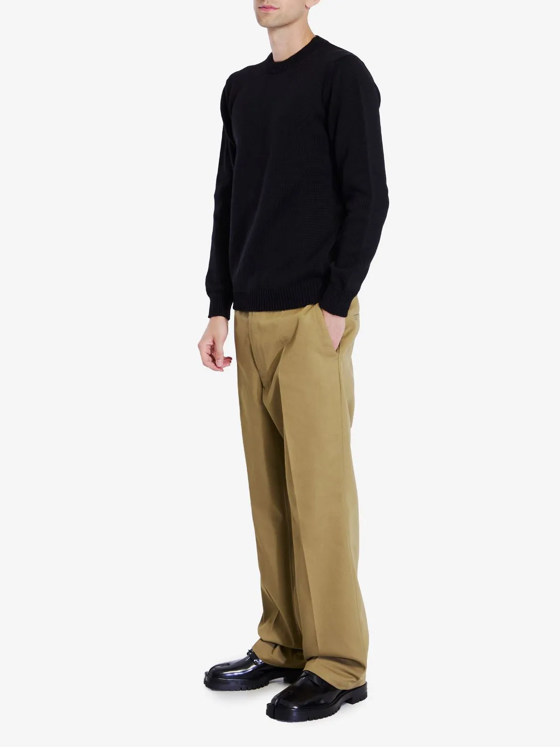 Textured Pleated Pants