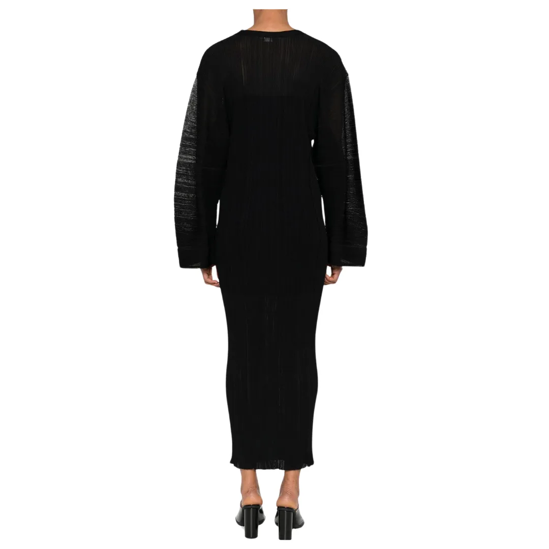 Plisse' Knit Midi Dress