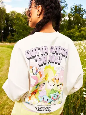 Pokémon Catch 'Em All Ecru Sweatshirt