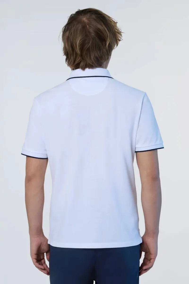 Logo Collar Polo - White