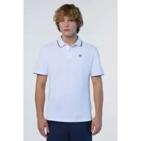 Logo Collar Polo - White