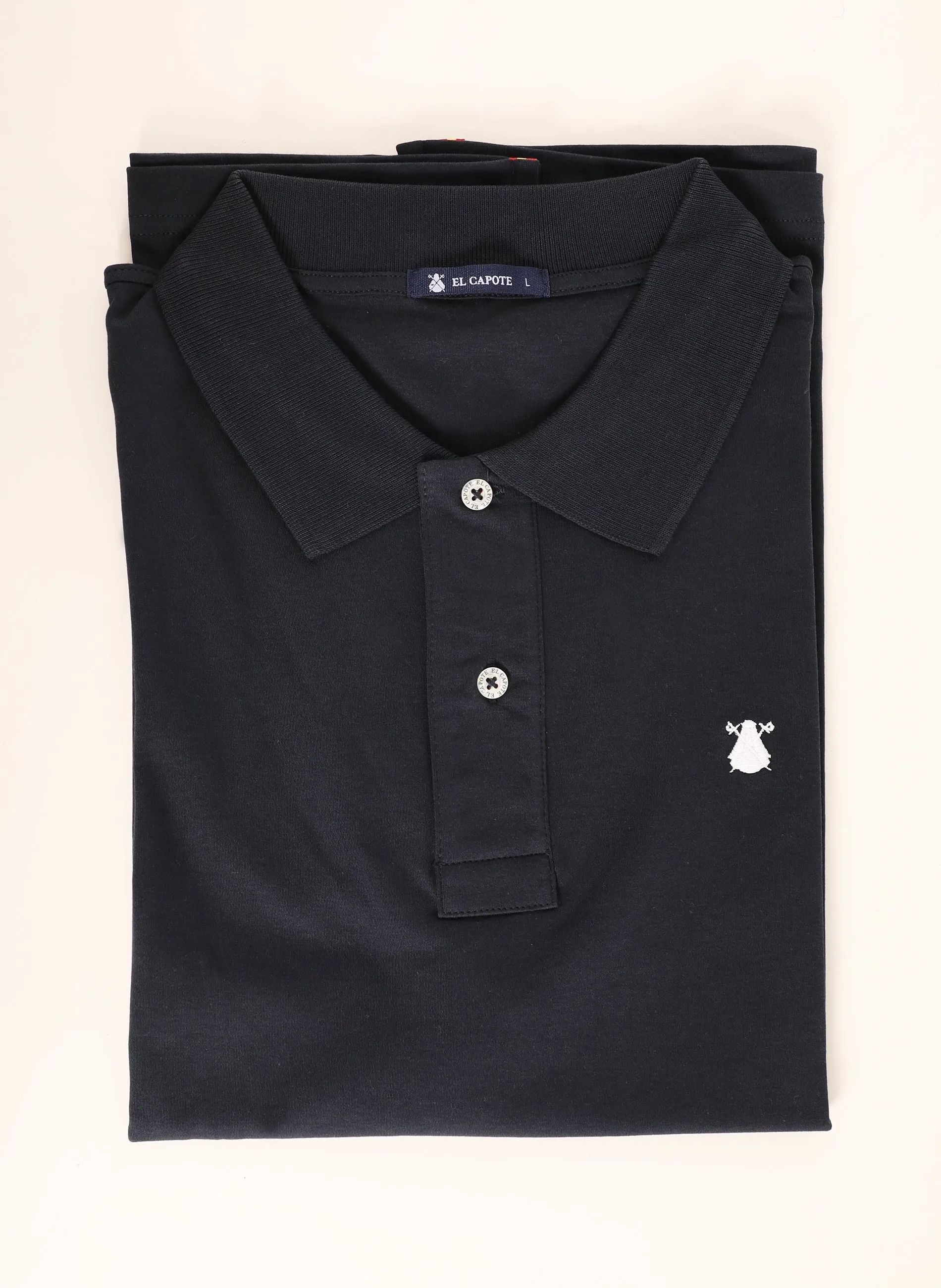 Navy Interlock Polo from Spain