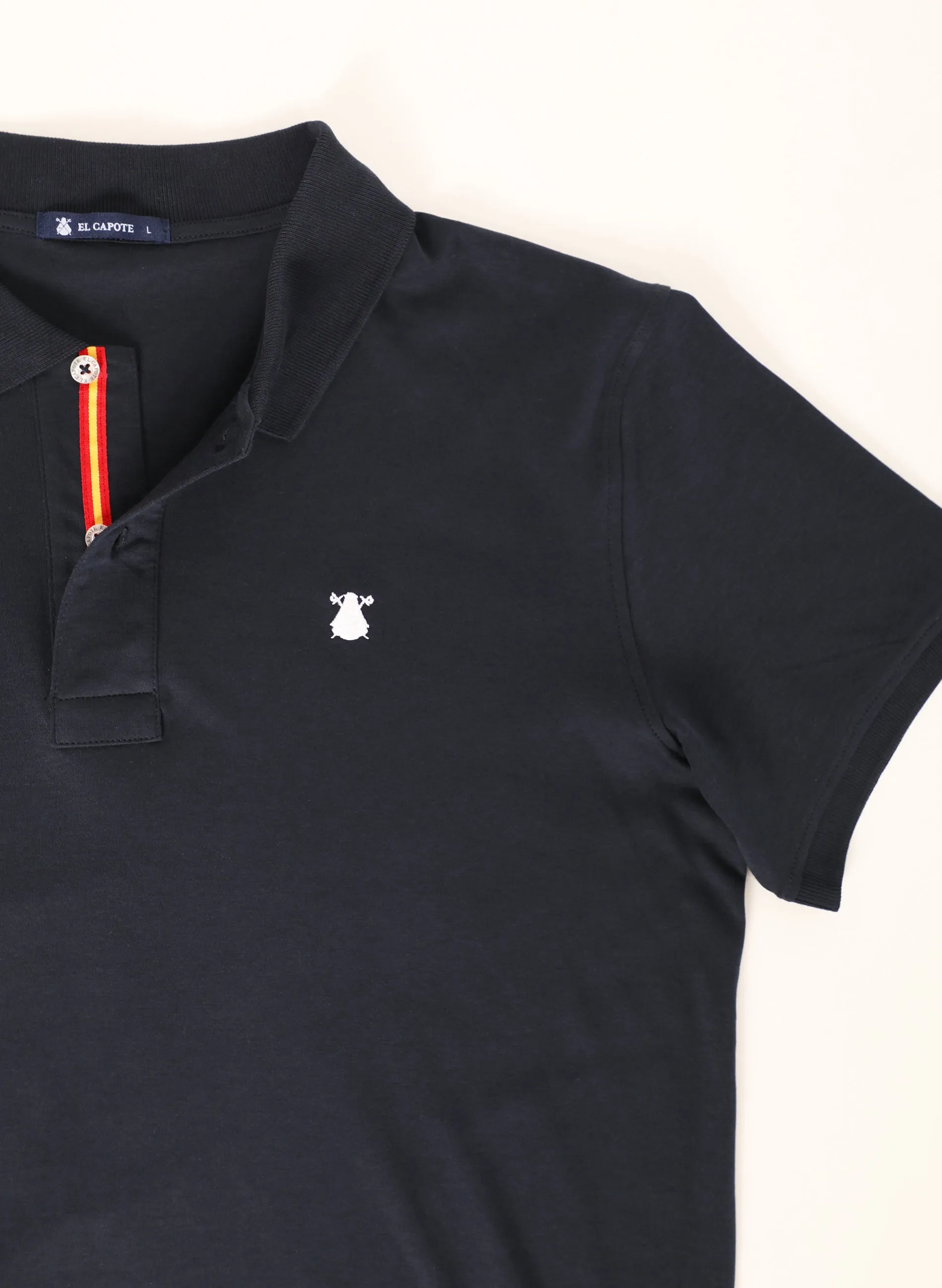 Navy Interlock Polo from Spain