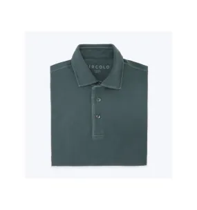 Short Sleeve Piqué Polo Shirt in Circulo Pattern