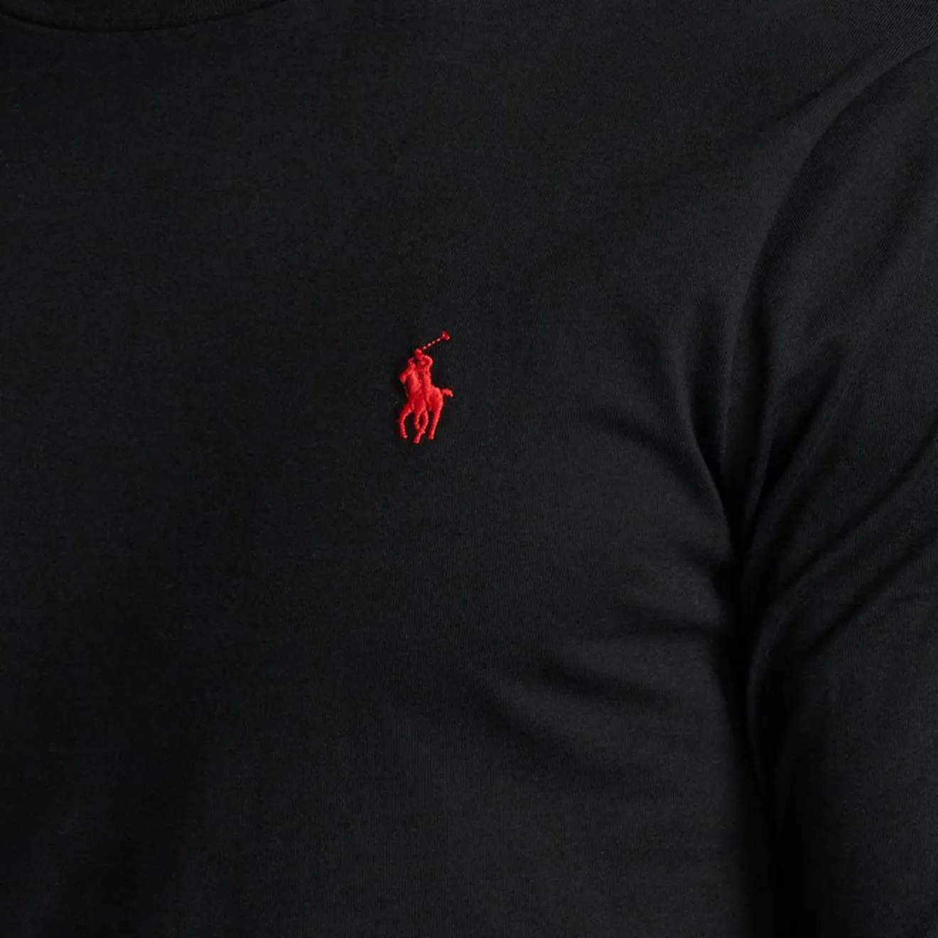 Polo Ralph Lauren Custom Slim Fit Cotton LS T-Shirt Polo Black