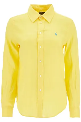 Polo Ralph Lauren Long Sleeve Linen Shirt Yellow