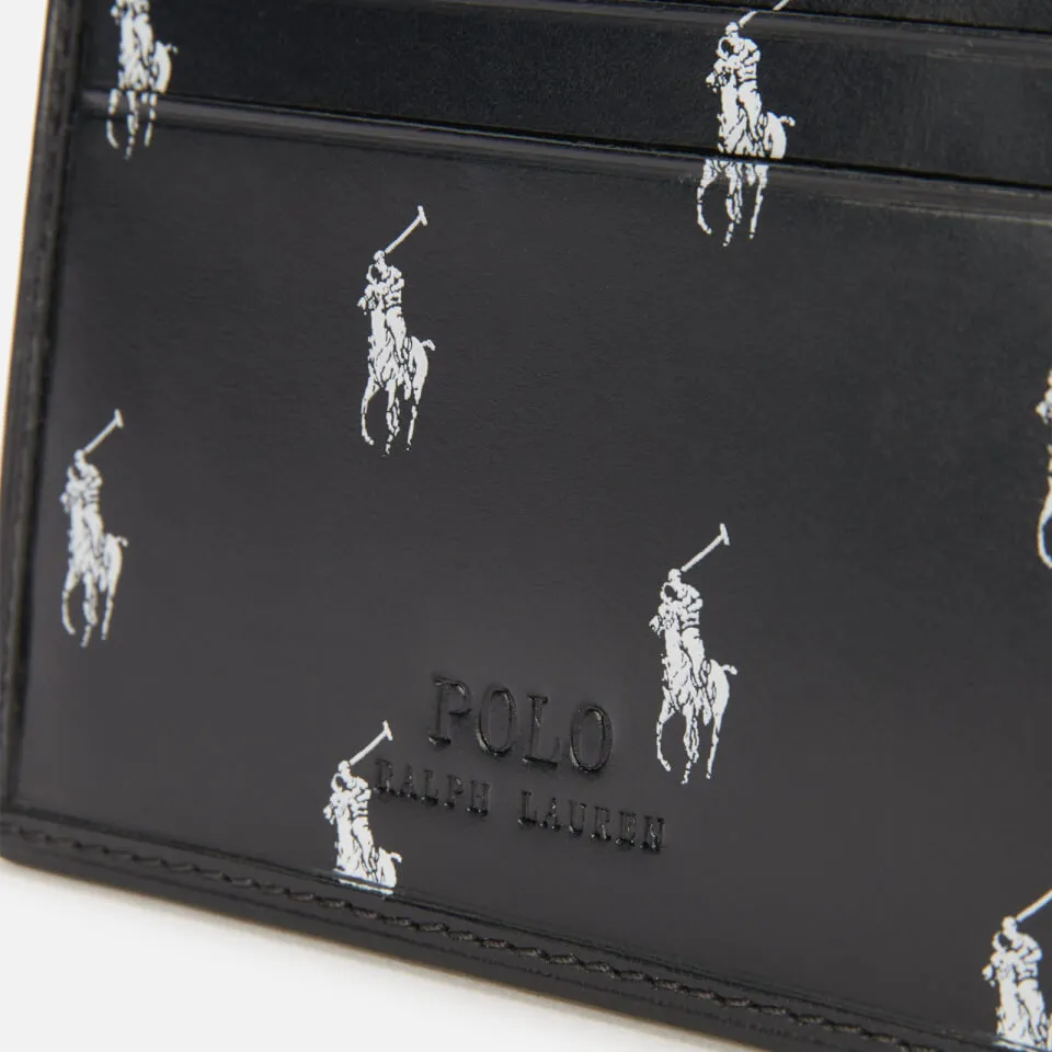 Polo Ralph Lauren Men's Small Polo Pony Cardholder - Black/White | Coggles