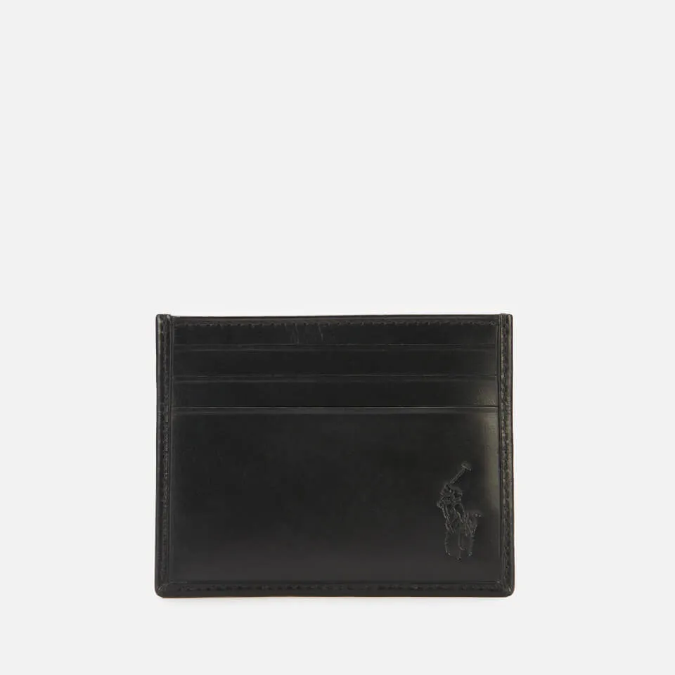 Polo Ralph Lauren Men's Small Polo Pony Cardholder - Black/White | Coggles