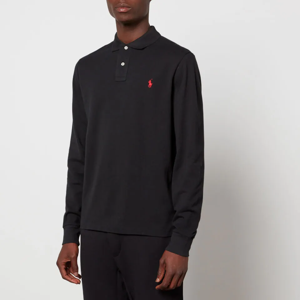 Polo Ralph Lauren Mesh Long Sleeve Polo Shirt - S | Coggles