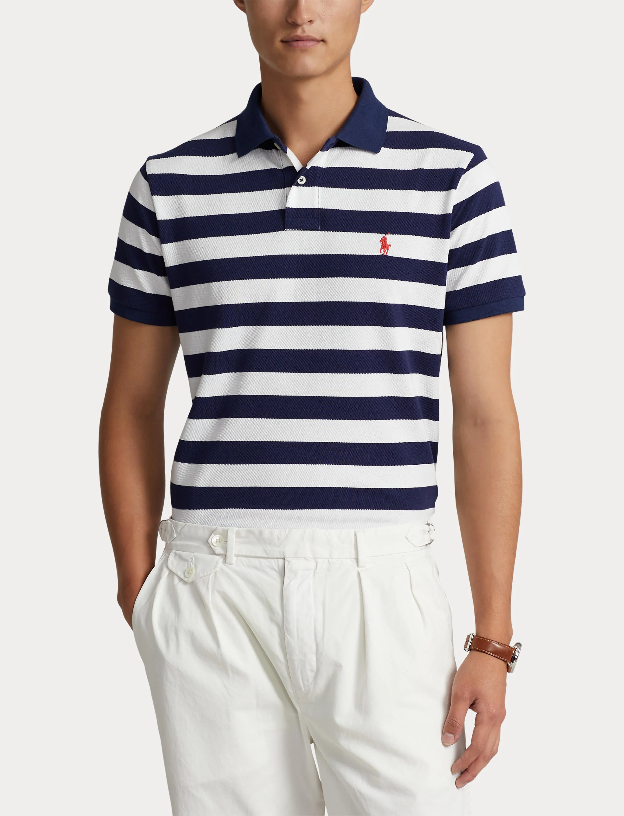 Polo Ralph Lauren Mesh Polo Navy/White