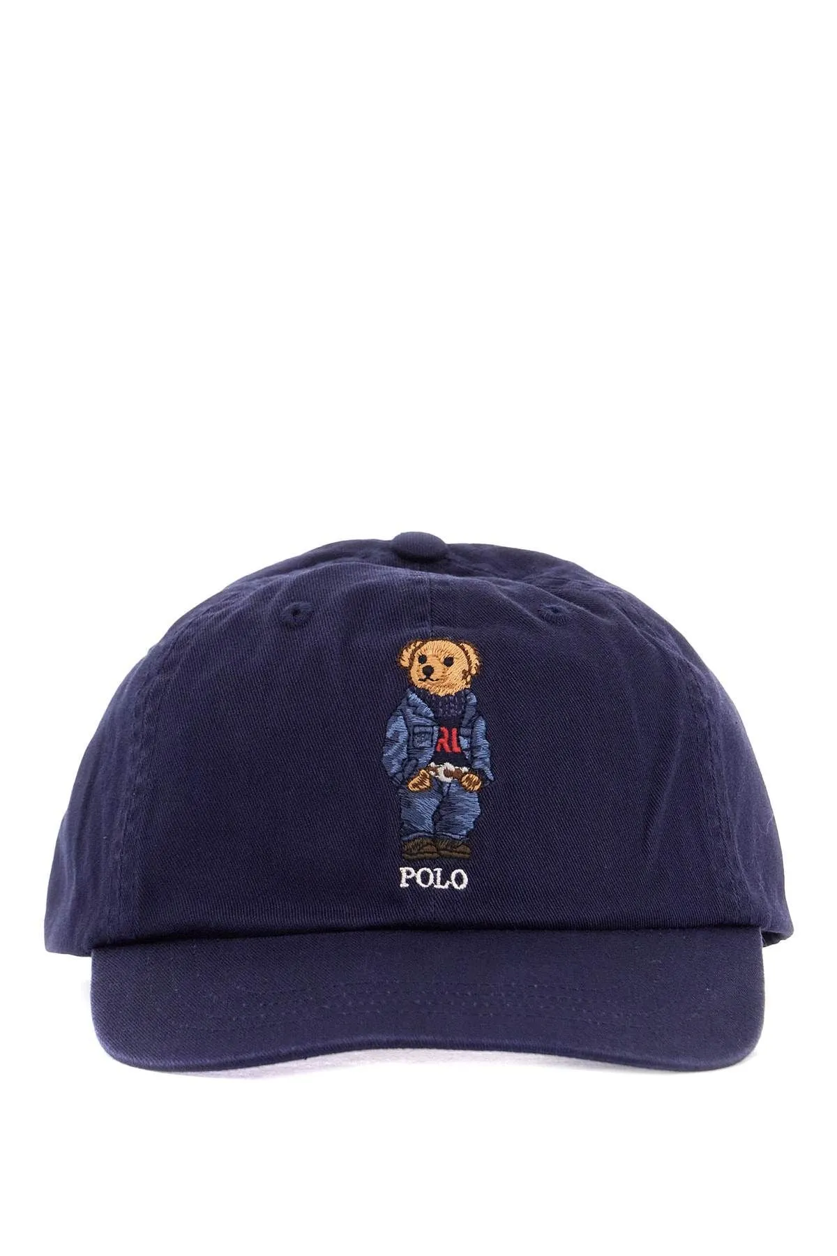 Polo Ralph Lauren Navy Blue Cotton Hat With Bear Embroidery