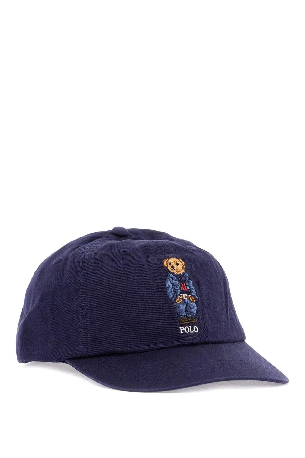 Polo Ralph Lauren Navy Blue Cotton Hat With Bear Embroidery