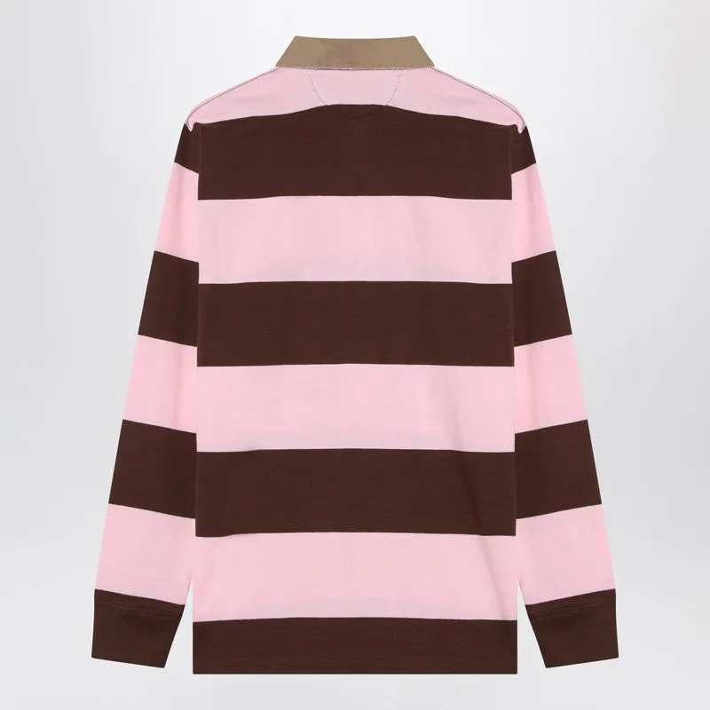 Polo Ralph Lauren Pink/Brown Striped Cotton Polo