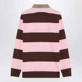 Polo Ralph Lauren Pink/Brown Striped Cotton Polo