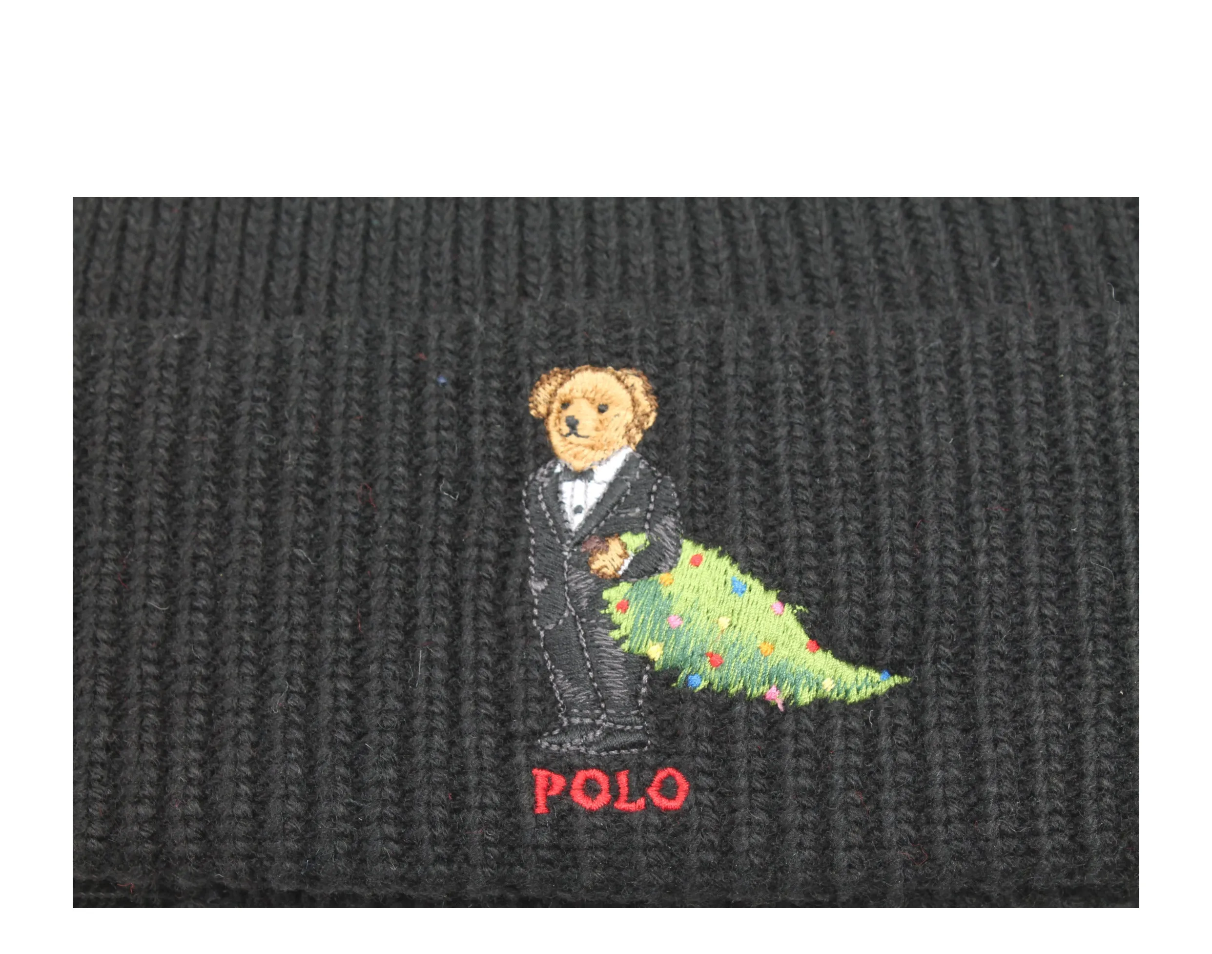 Polo Ralph Lauren Polo Bear Christmas Tree Knit Hat