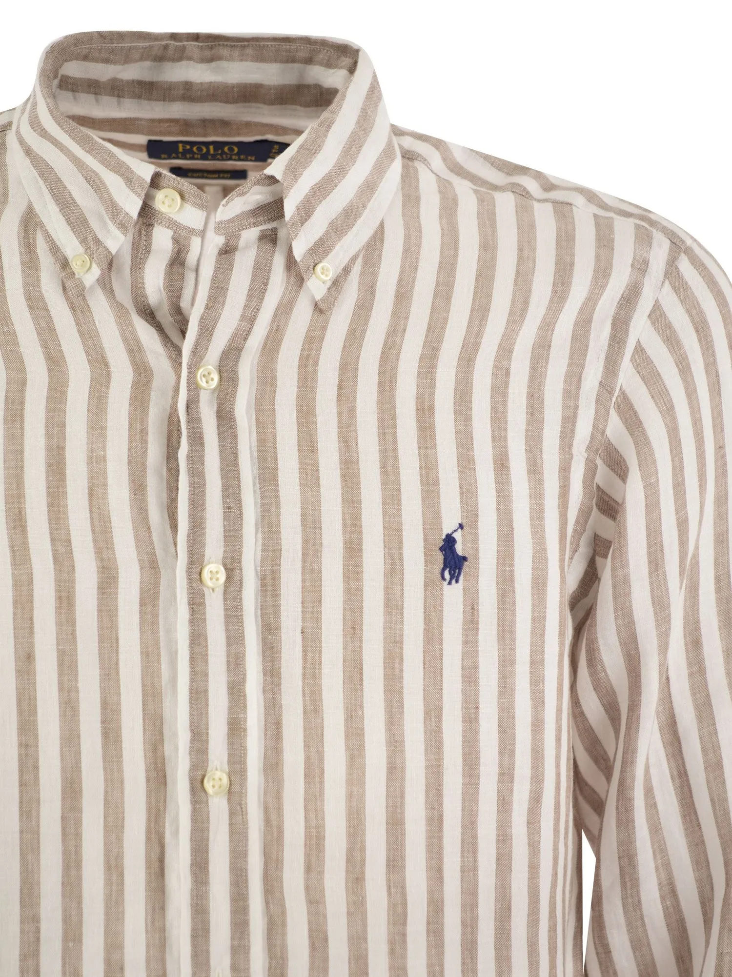 Polo Ralph Lauren    Polo Ralph Lauren Custom Fit Striped Linen Shirt