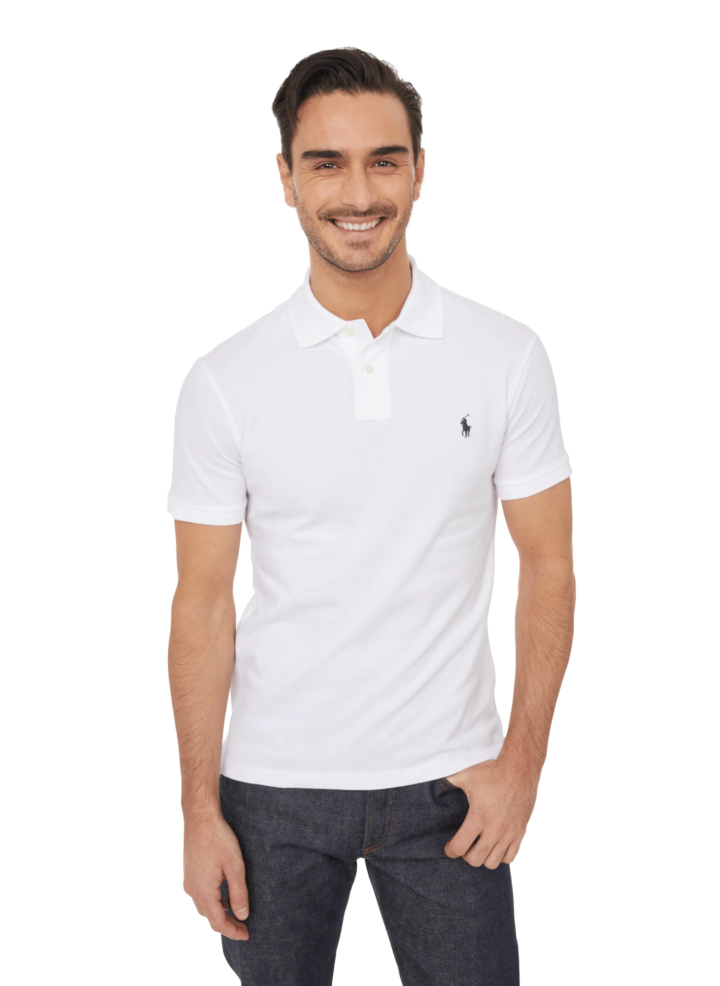 Polo ralph lauren  Slim-fit cotton piqué polo shirt - White