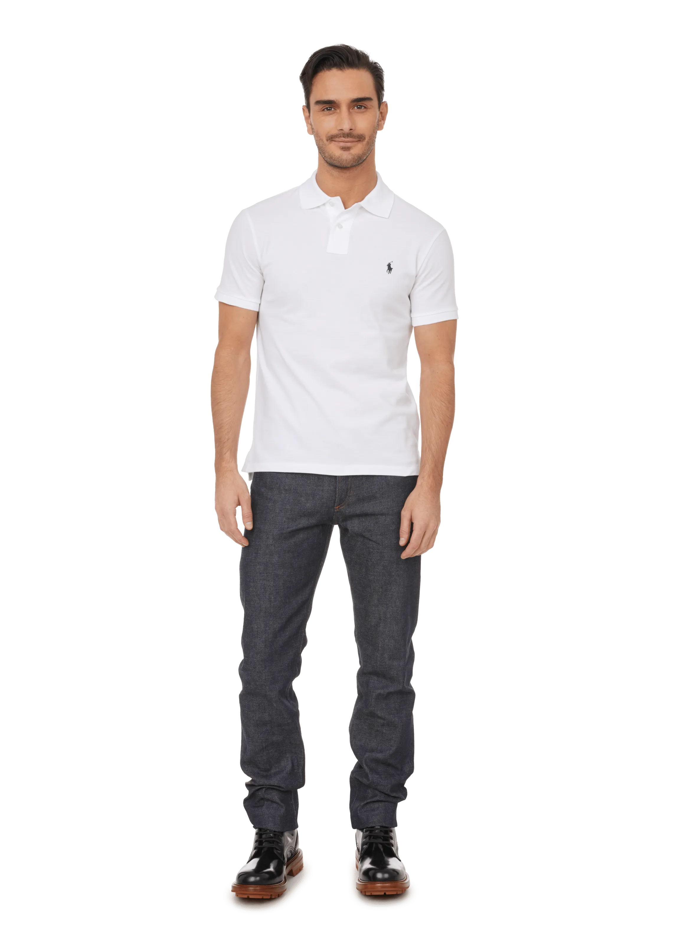 Polo ralph lauren  Slim-fit cotton piqué polo shirt - White