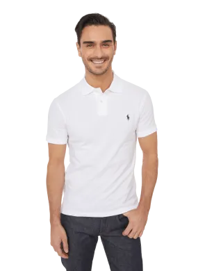 Polo ralph lauren  Slim-fit cotton piqué polo shirt - White