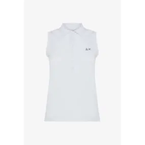 Sleeveless Polo - White