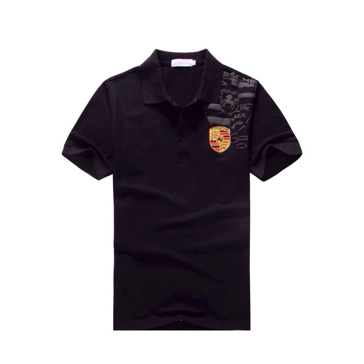 Porsche Logo Polo - Black 123