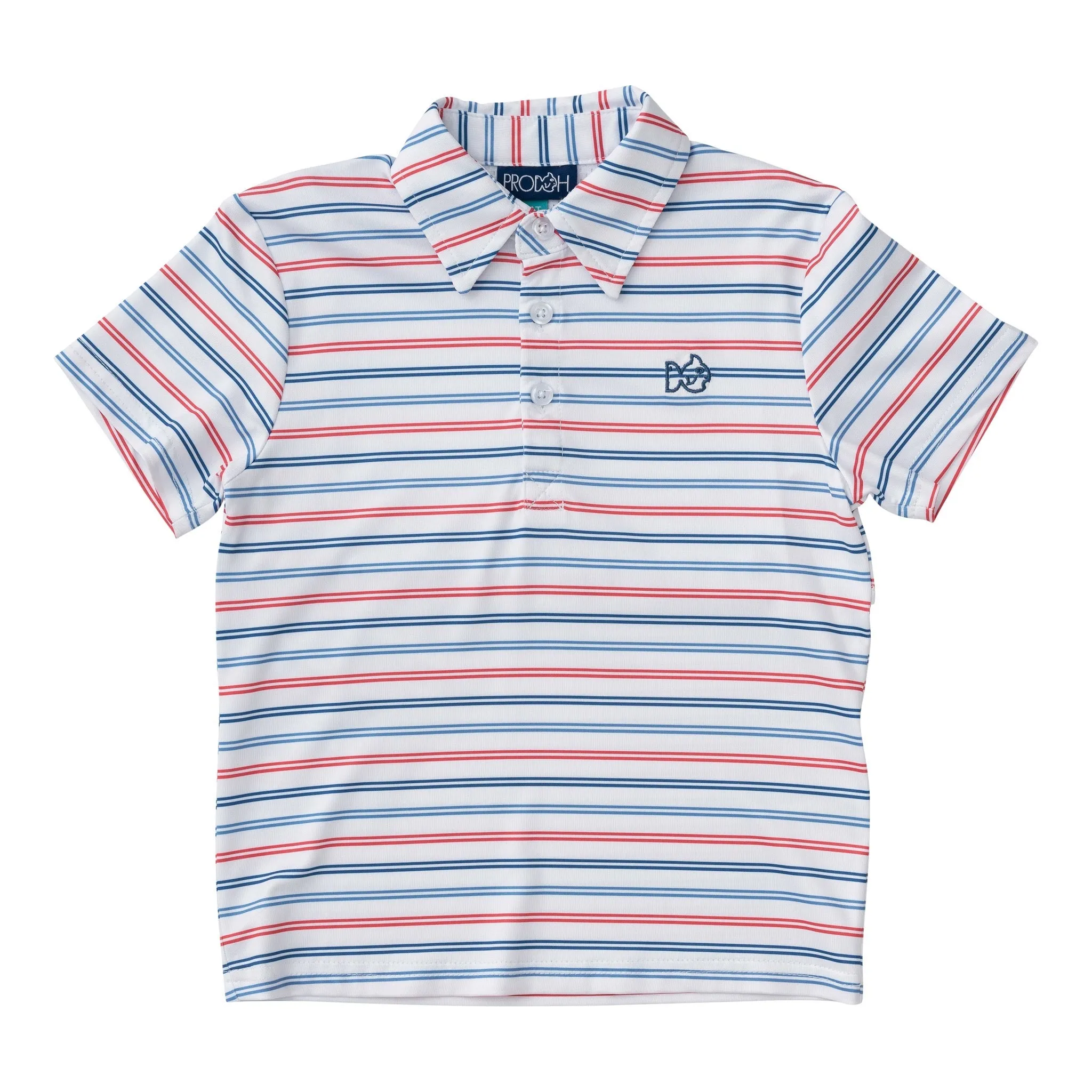 Pro Performance Polo in USA Stripe