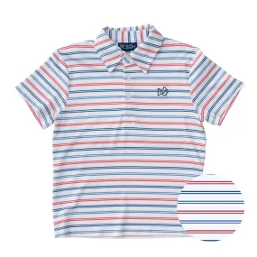 Pro Performance Polo in USA Stripe