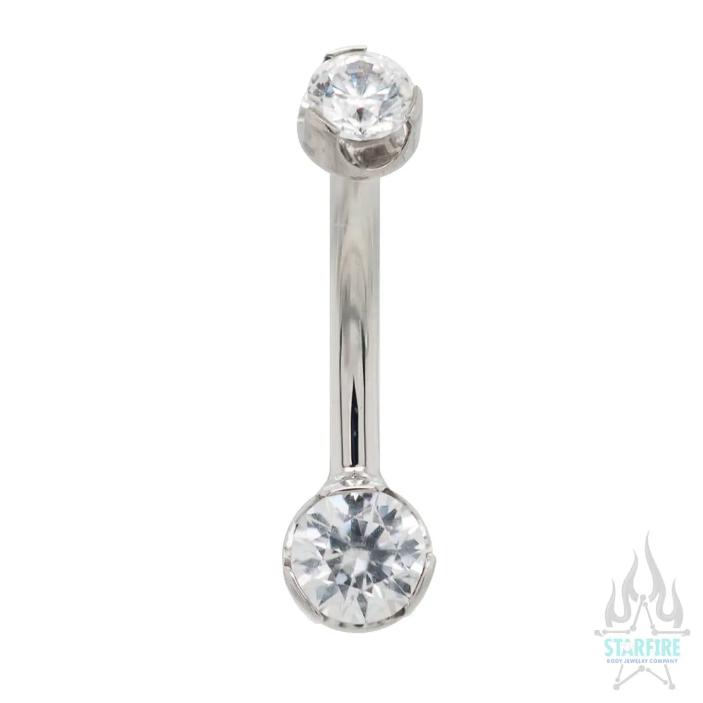 Prong-Set Brilliant-Cut Round Navel Curve