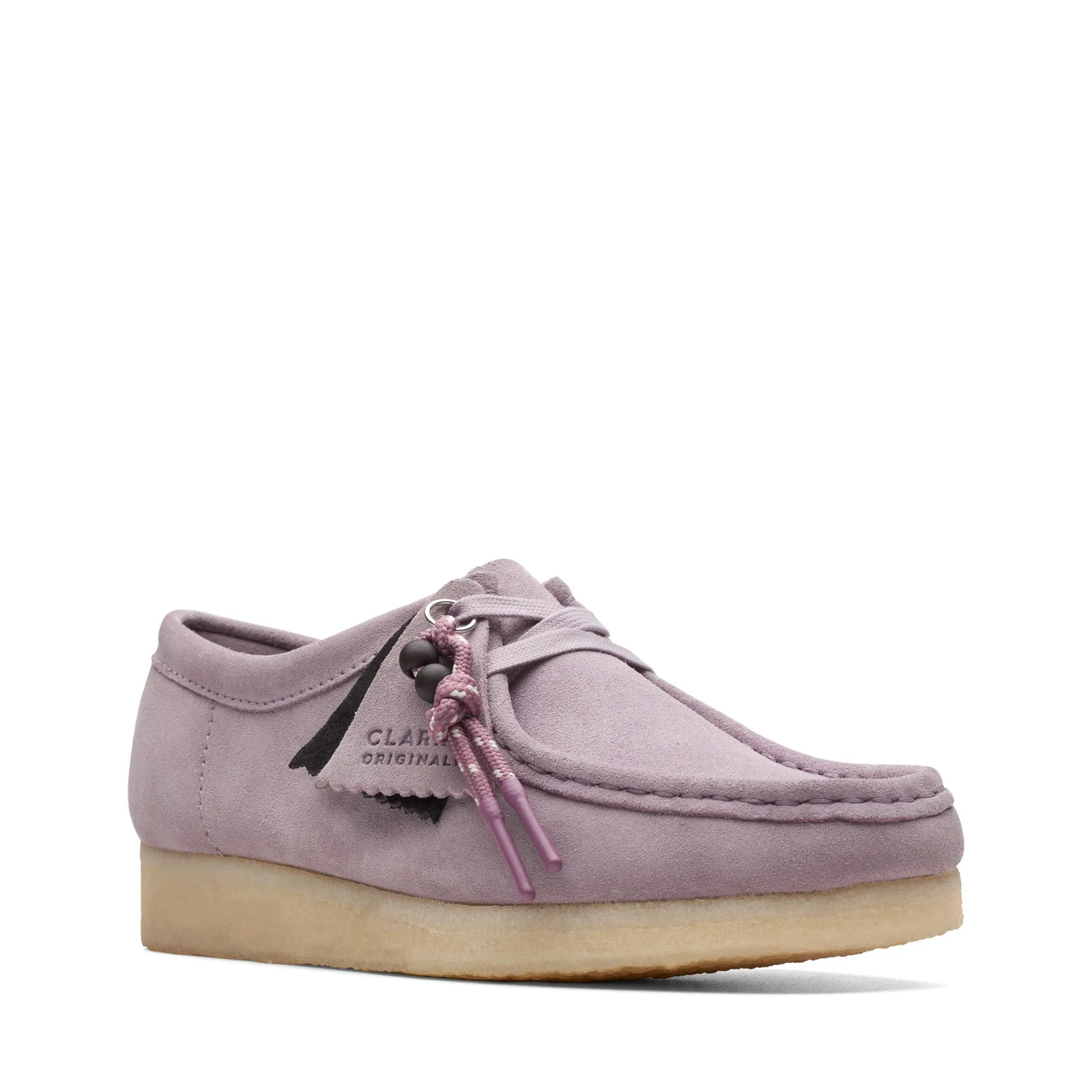 Purple Womens Clarks Wallabee Oxfords