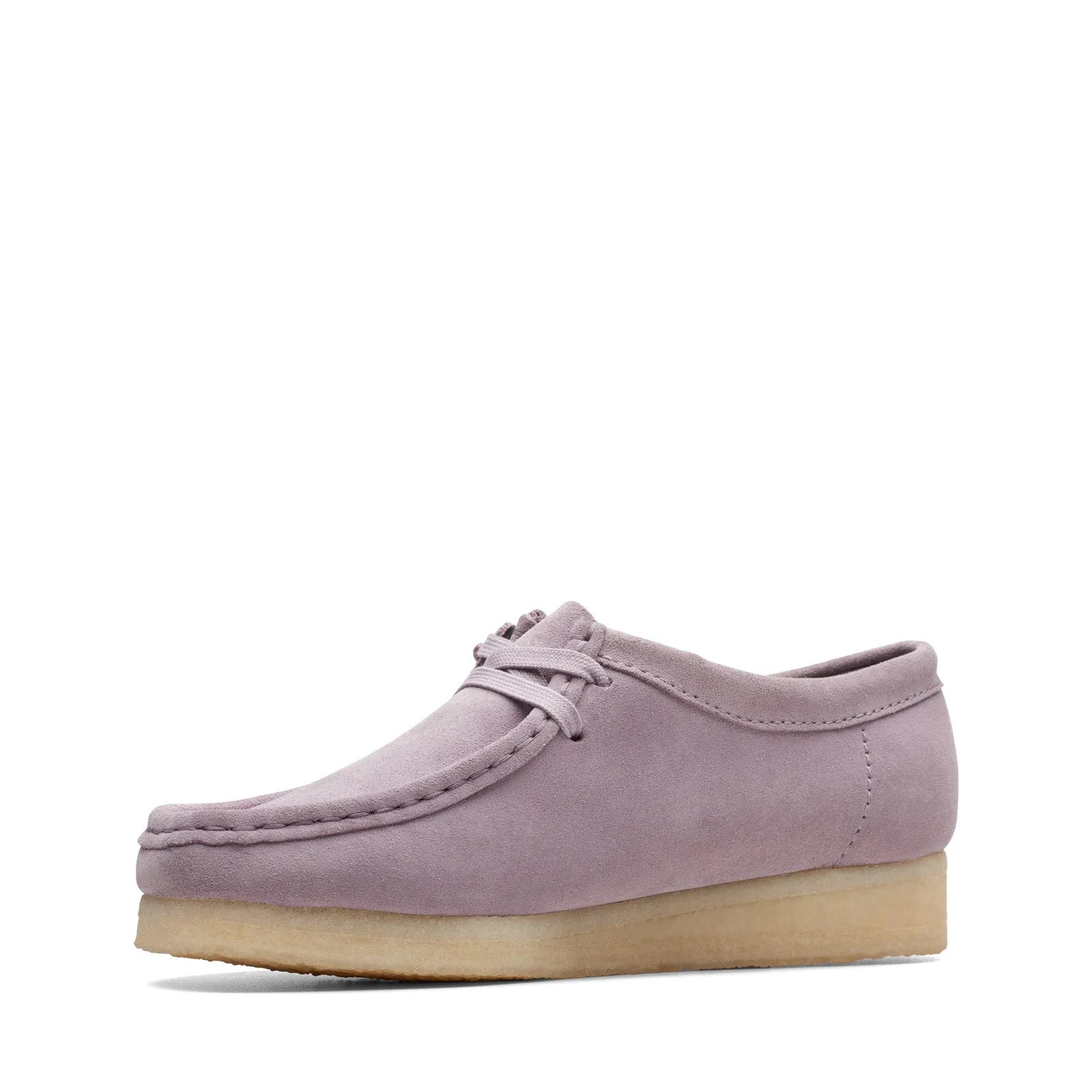 Purple Womens Clarks Wallabee Oxfords