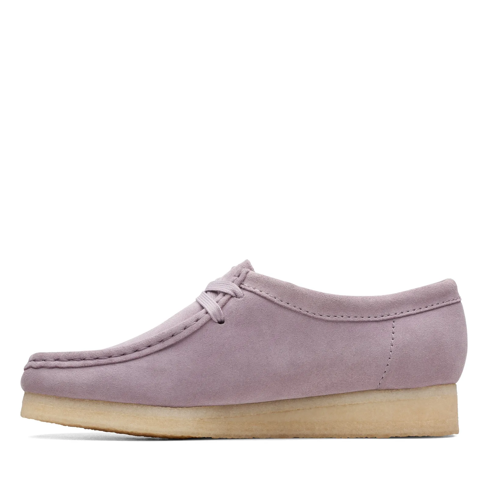 Purple Womens Clarks Wallabee Oxfords