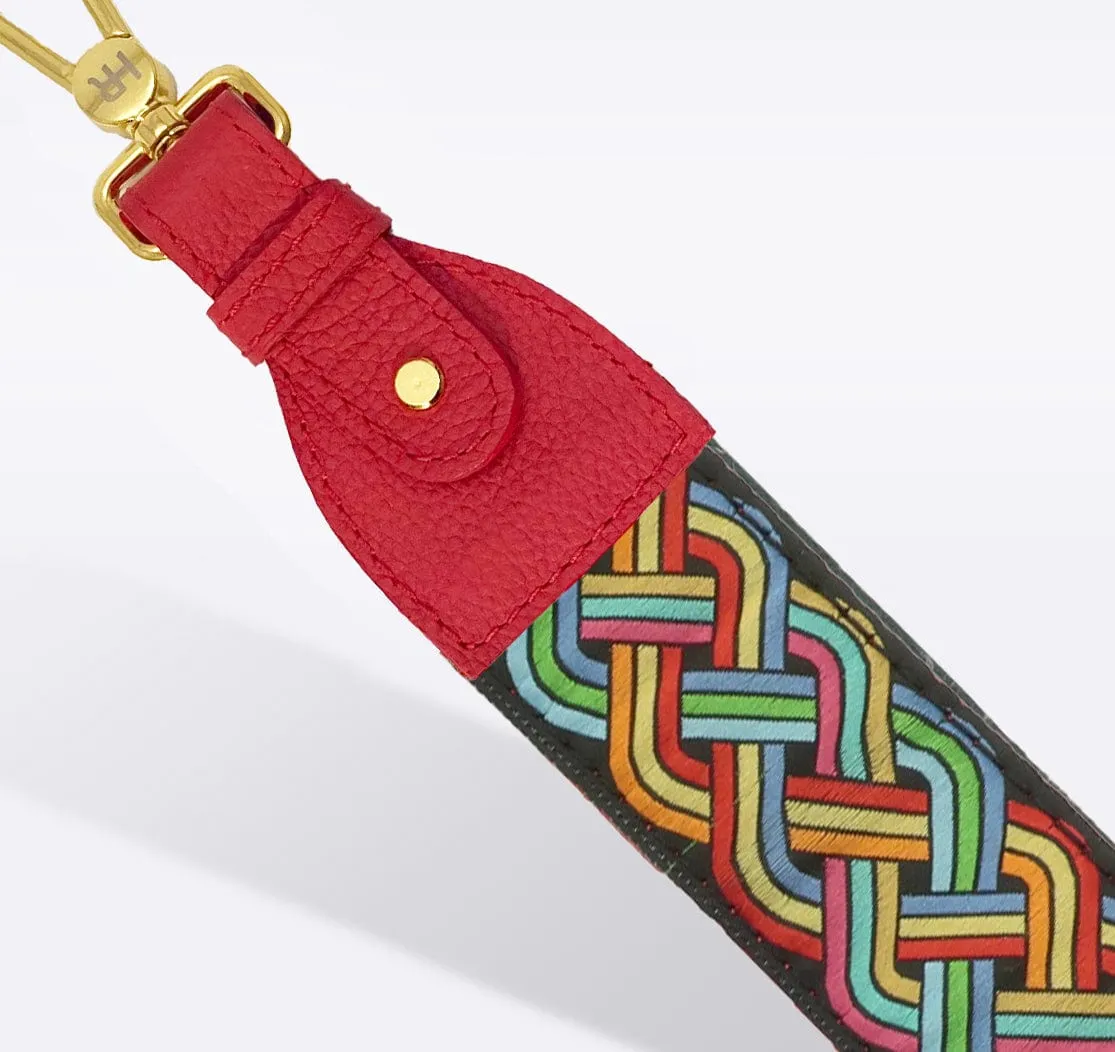 Rainbow Braid Bag Strap