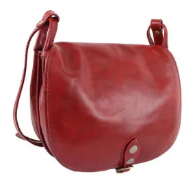 Red tonia calfskin bag