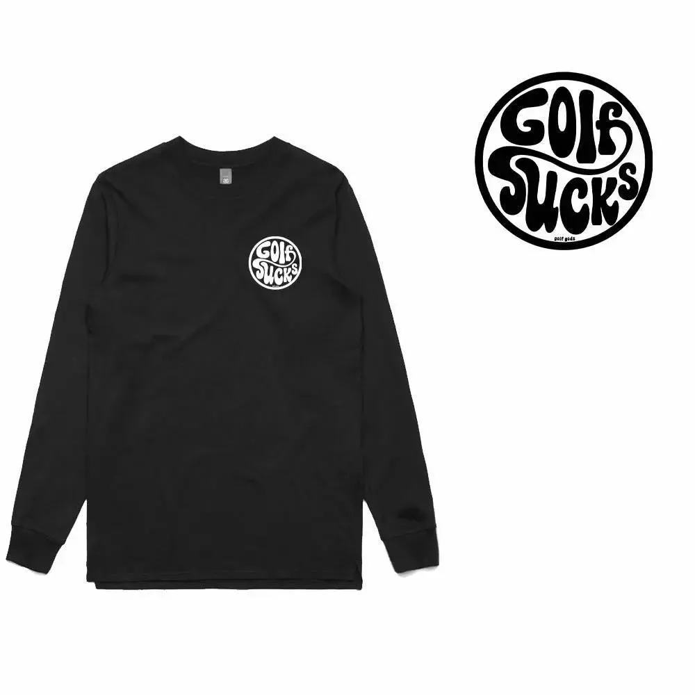 T-Shirt Golf Retro Long Sleeve Sucks