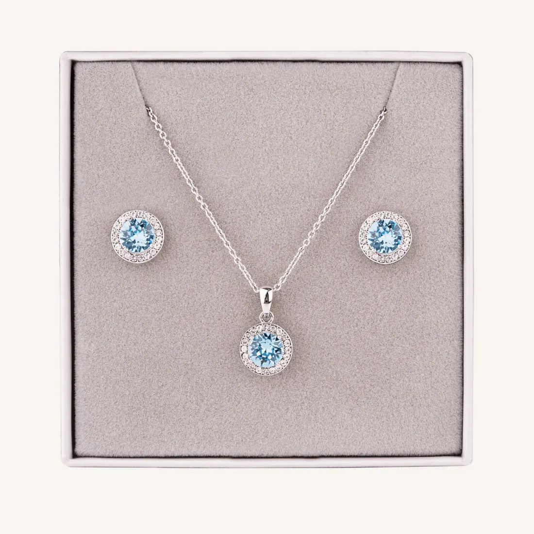 RG001- Aquamarine Stone Gift Set - D&X London