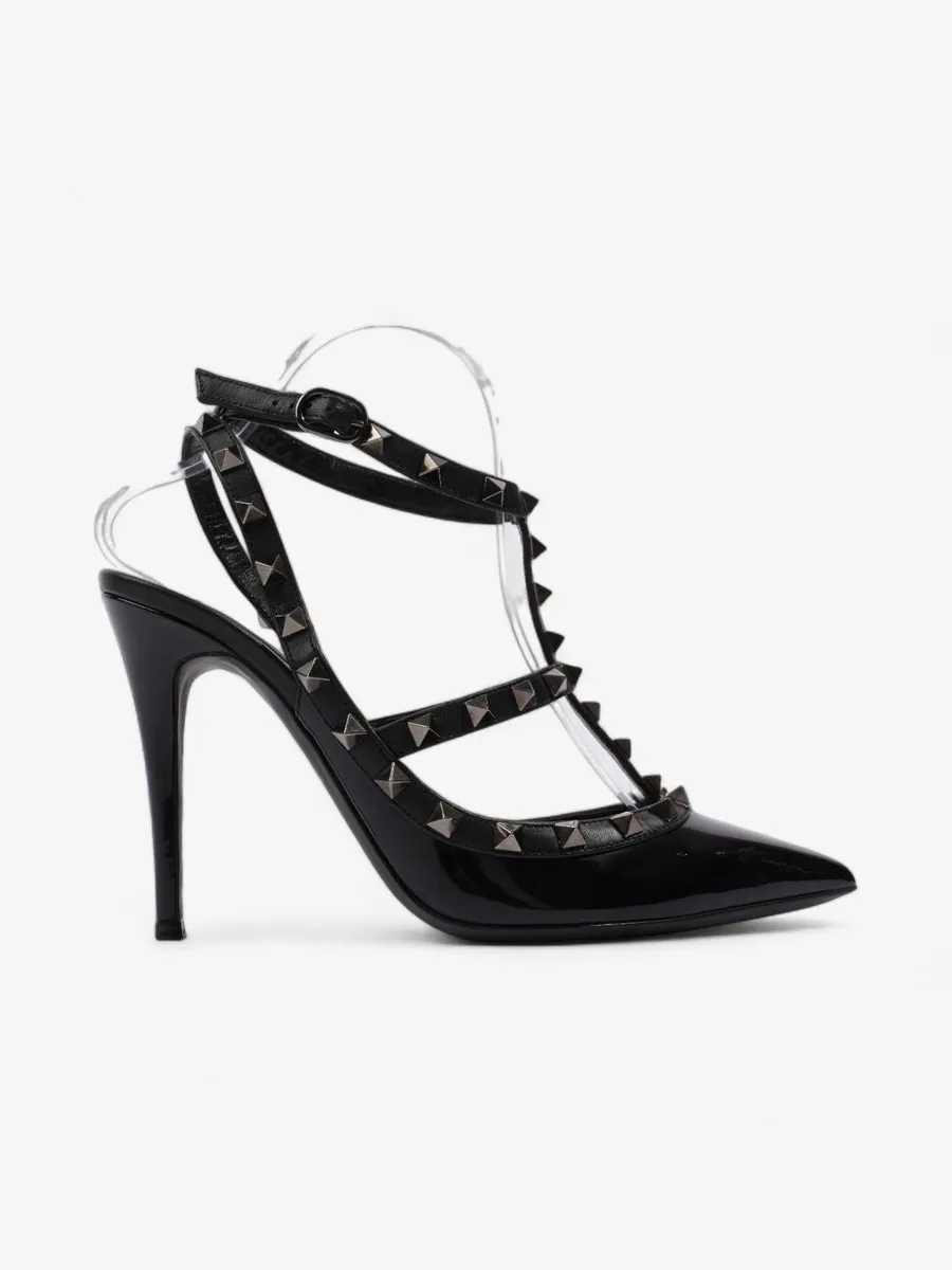 Rockstud Heels 100 Black Patent Leather EU 39 UK 6