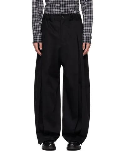 SAGE NATION Black Box Pleat Trousers